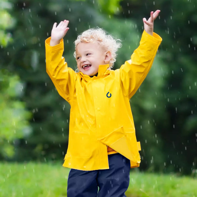 School yellow kids raincoat for girls and boys
