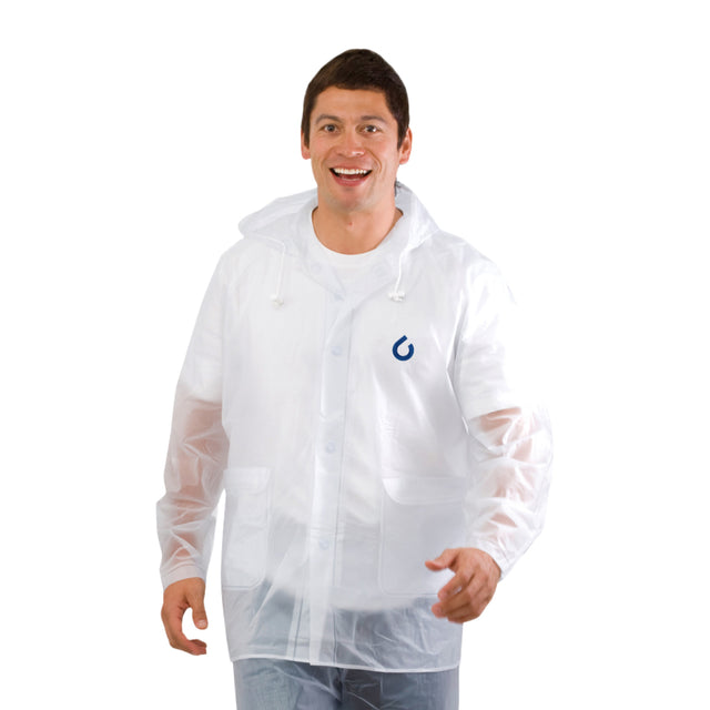 Reusable clear rain jacket